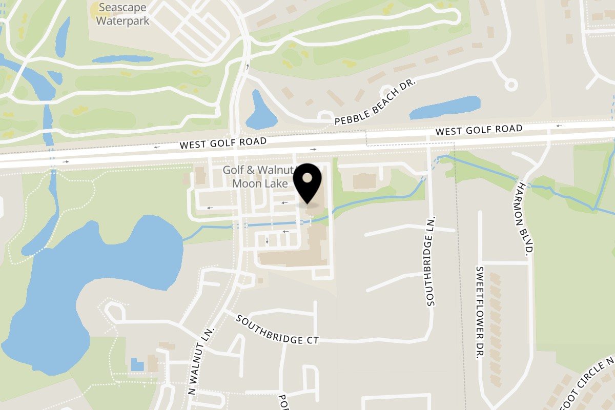 Map showing the location of Inchin's Bamboo Garden Schaumburg on 1817 W Golf Rd in Schaumburg