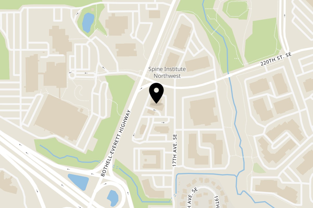 Map showing the location of Inchin's Bamboo Garden Bothell on 22010 17th Ave SE in Bothell